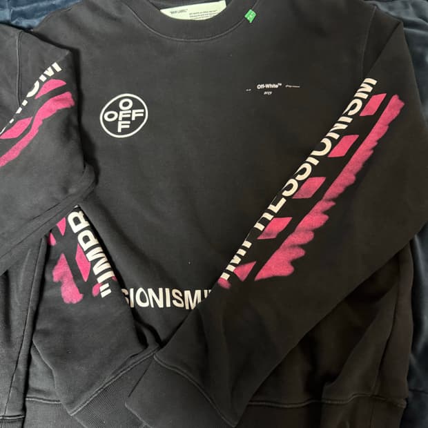 (XL) 오프화이트 스탠실 애로우 맨투맨 후드티 팝니다
