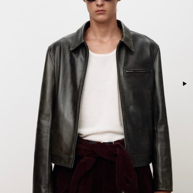 토니웩 25fw 체스트집 레더(XL)판매합니다.