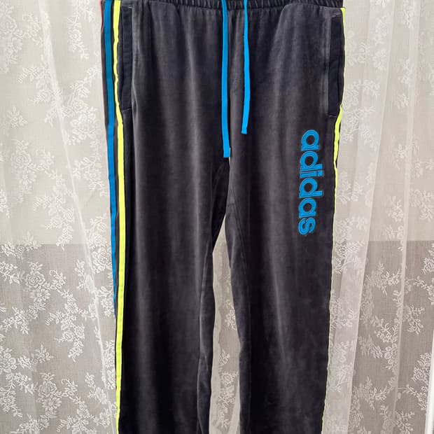 90) 아디다스 올드스쿨 벨벳 y2k 트레이닝팬츠