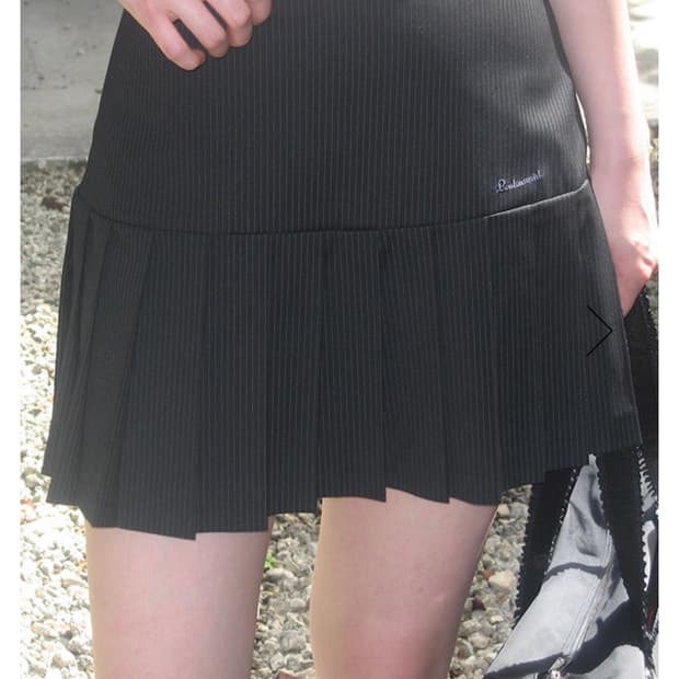 루루서울 플리츠 스커트- 블랙