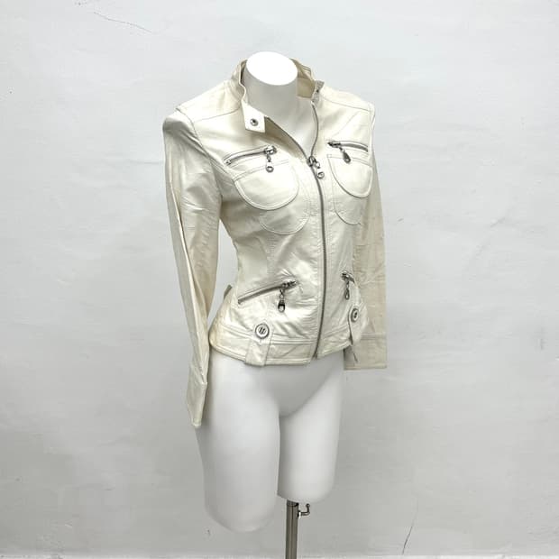  ivory leather jacket