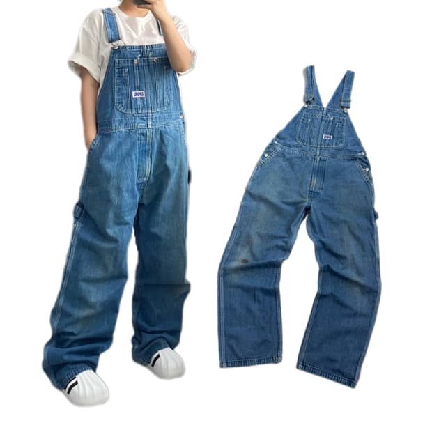 BIG SMITH 워크 멜빵 데님 오버롤