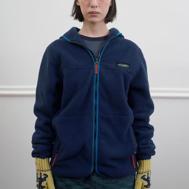 노컨텐츠 데일리 플리스 집업 네이비 블루