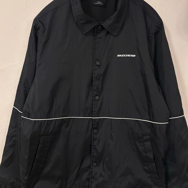 스케쳐스 블랙 코치 자켓 XL