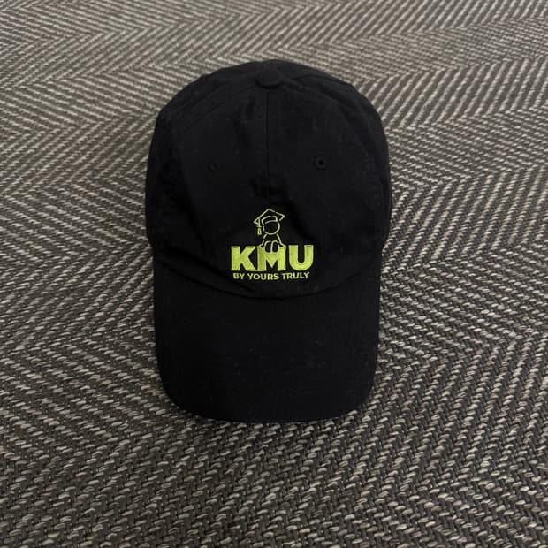 디스이즈네버댓 KMU 블랙 볼캡 모자 (OS)