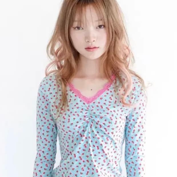 샵페어리 리틀 스트로베리 레이스티 민트색