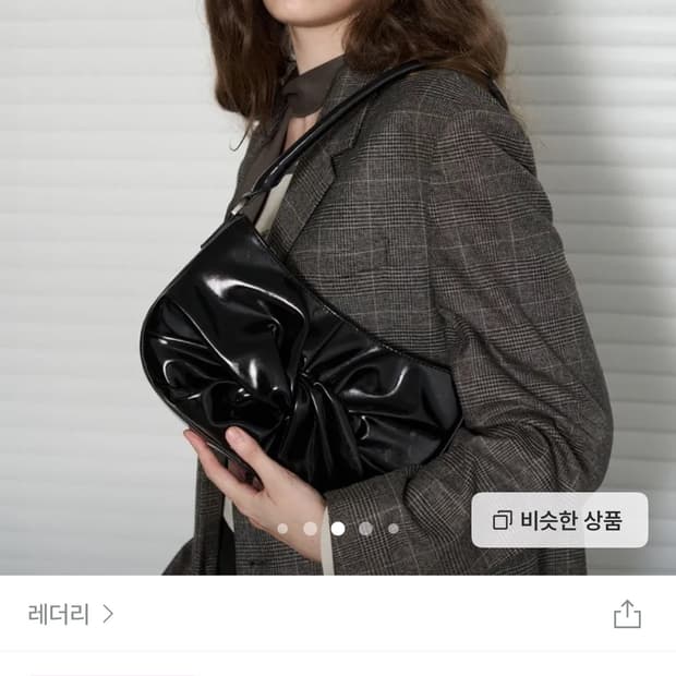 레더리 글로시 리본 숄더백 블랙 무신사 여성 가방 백