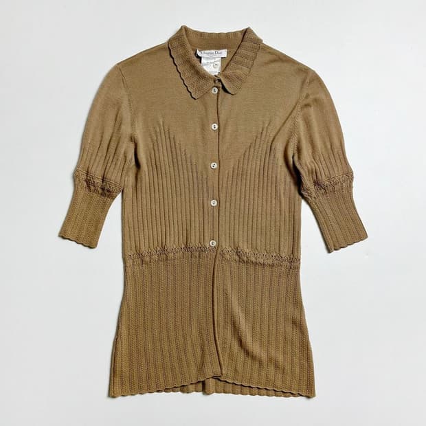디올 90s OG 츠임 니트 가디건 PR1887