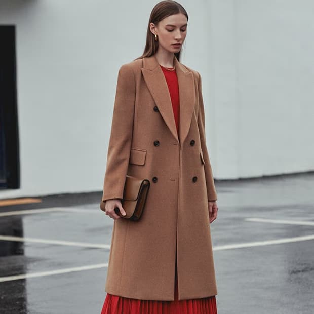 존스뉴욕 23F/W 울 캐시미어 혼방 기본핏 코트 카멜베이지(55)