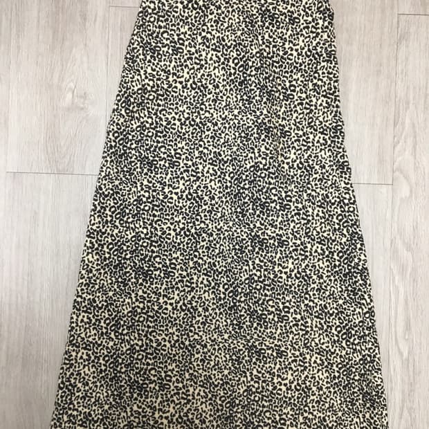 leopard long skirt