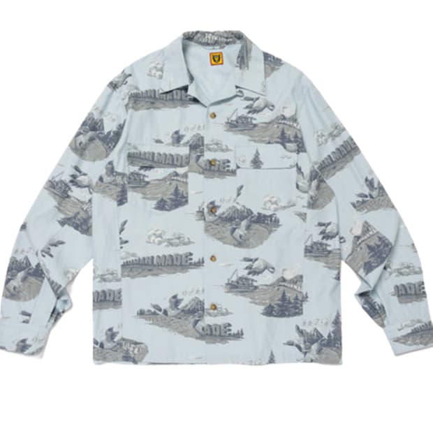 휴먼 메이드 프린티드 셔츠 블루