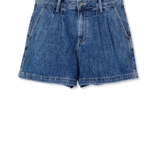 타낫 턱 데님 쇼츠 tuck denim shorts small
