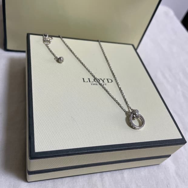 [미사용]로이드 정품 순은 실버925 인터로킹 목걸이
