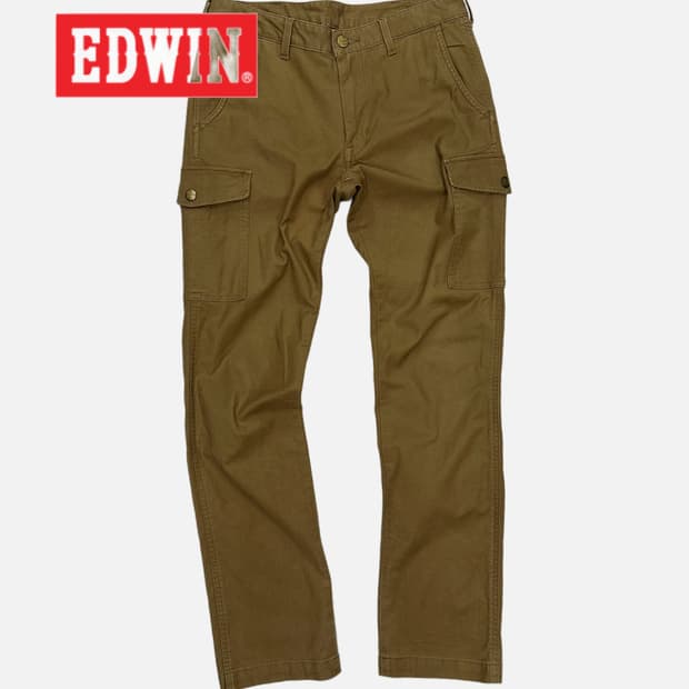 EDWIN dark khaki cargo pants
