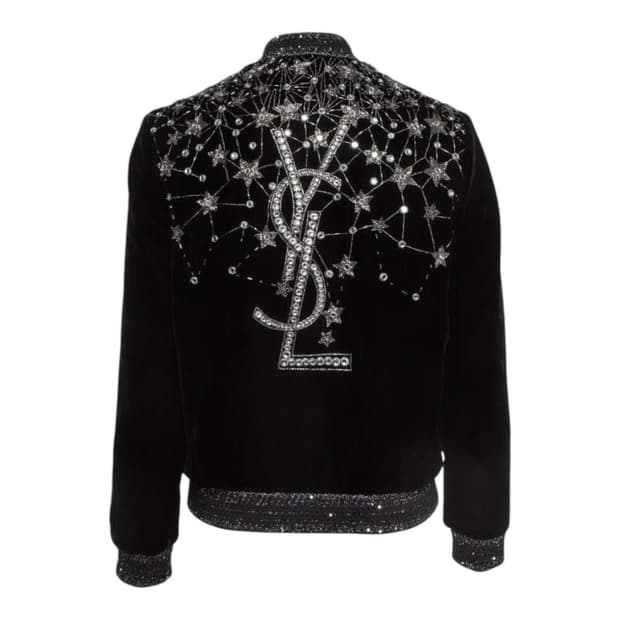 [구매글/F38,40] 생로랑 19FW 베이비 브레스 벨벳 라인스톤 자켓