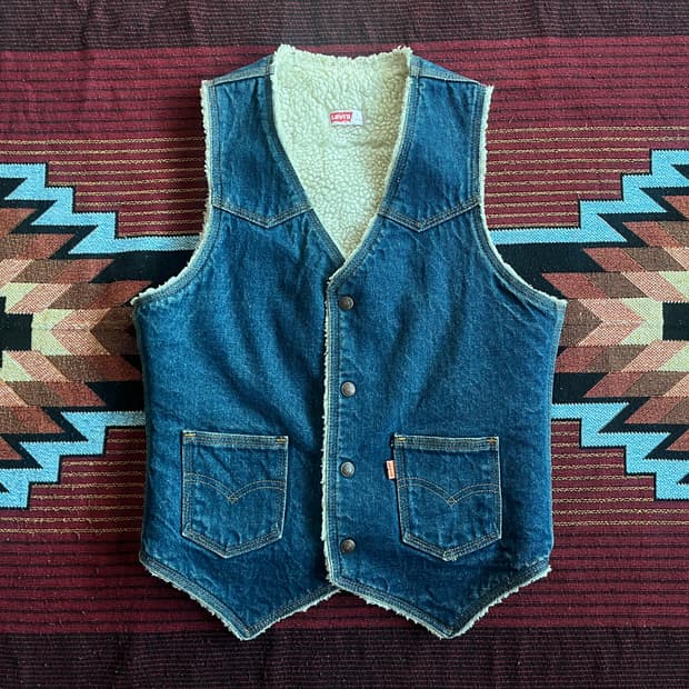 80s 리바이스 쉐르파 데님 베스트 VTG Levis Sherpa