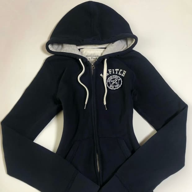 초희귀 대대장 아베크롬비 딱붙핏 후드집업 다크네이비