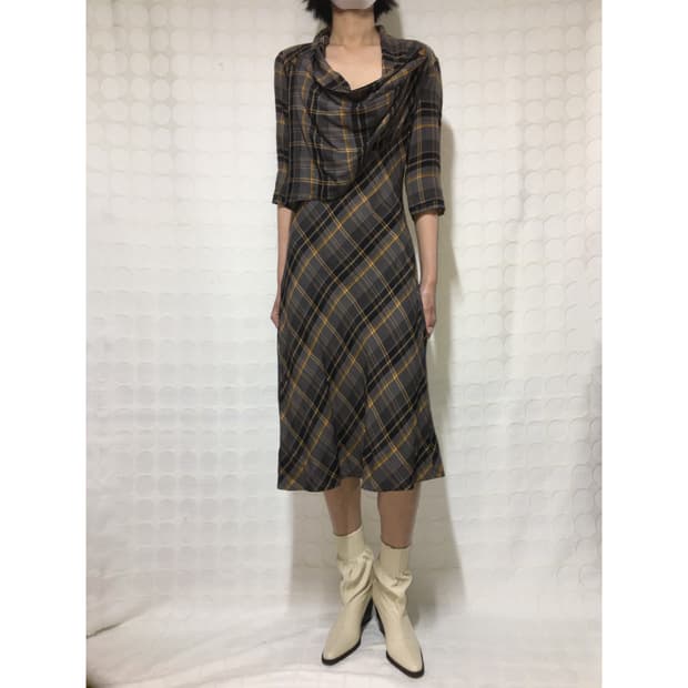 vivienne westwood체크 원피스
