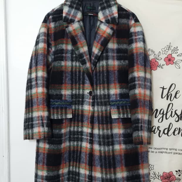 베네통) 이자벨 스콧 체크 코트 66