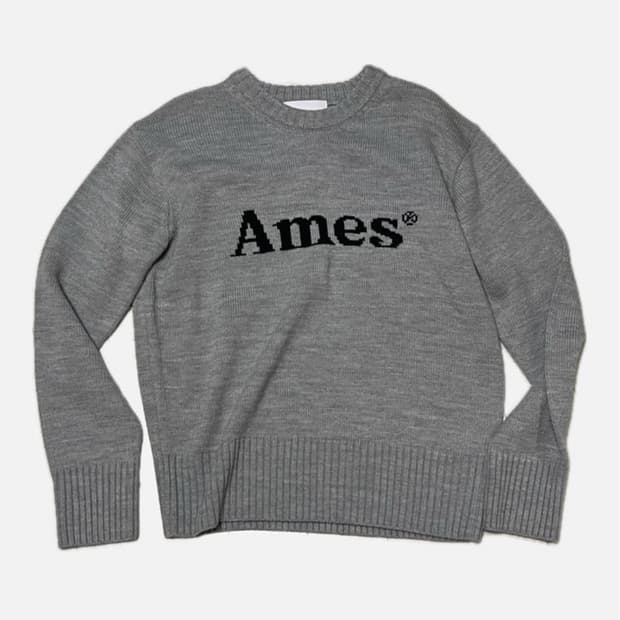 아메스 월드와이드 basic pullover knit gray