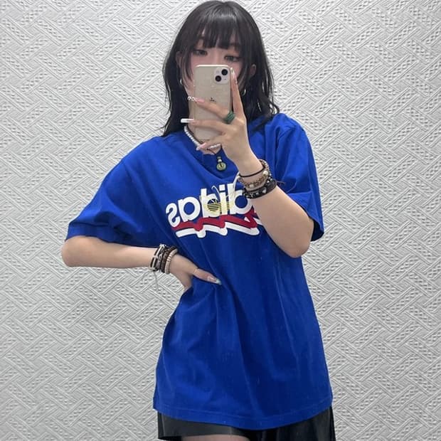 아디다스 레트로 스트릿 키치 트레포일 반팔티 2XL C11427