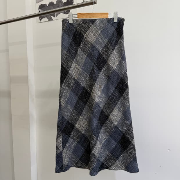 PARIENNE (Made in Japan) 체크 롱스커트