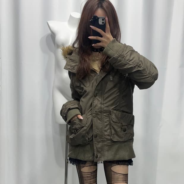 🎸카키 퍼 봄버 자켓🎸