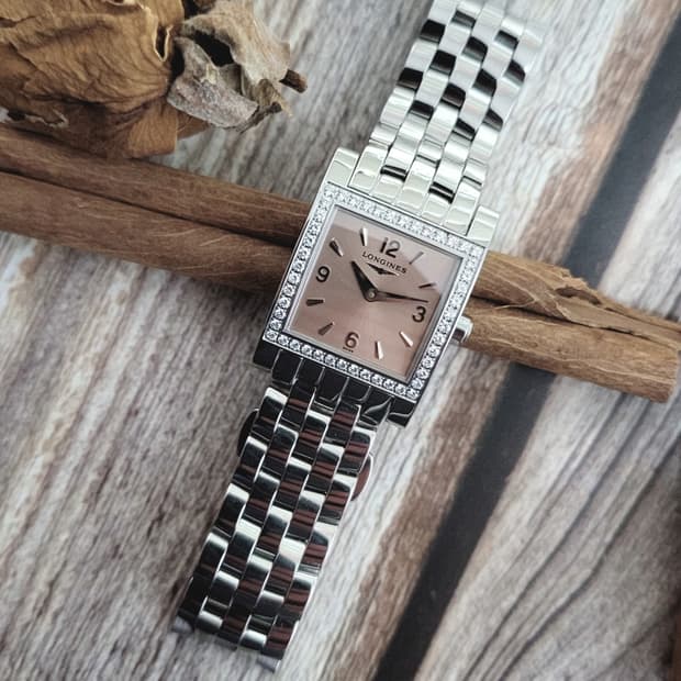 정품 론진 돌체비타 다이아 베젤 여성용 쿼츠시계