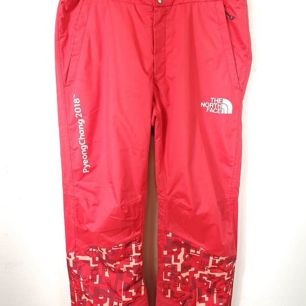 노스페이스 평창 2018 스키 바지 레드