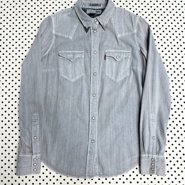 리바이스 웨스턴 스냅버튼 데님셔츠