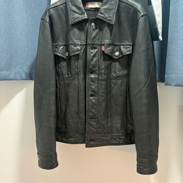 리바이스 레더 트러커 자켓