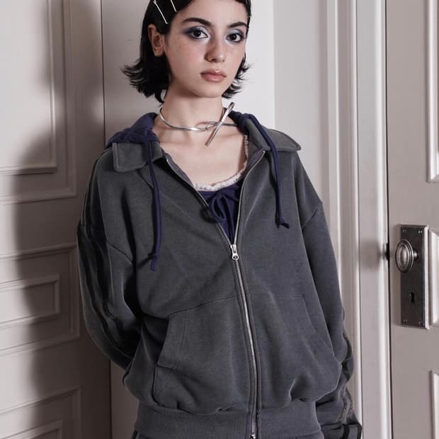 팝시즈 (popsiz) 차콜 집업