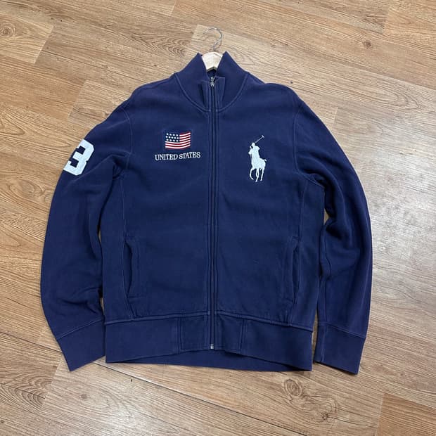 (L)폴로랄프로렌 치프키프 빅포니 USA 성조기 코튼 집업