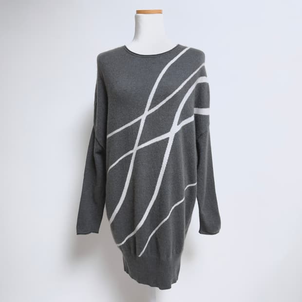 [캐시미어 100%] 가오리핏 롱 니트