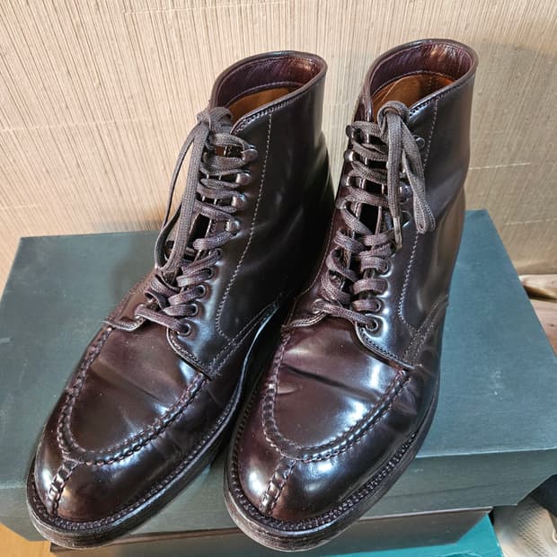 알든 40288H 코도반 탱커부츠 버건디 6E