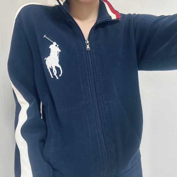 폴로 빅포니 집업 네이비