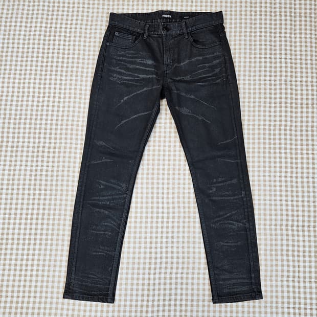 앤듀 스키니핏 워싱 청바지 난자32