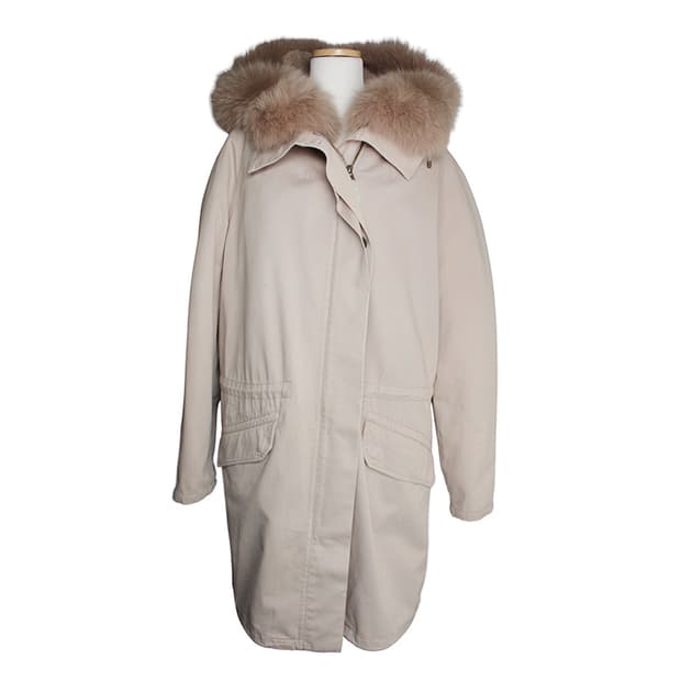 이브 살로몽 폭스 퍼 트림 카키 야상 자켓 55, 66