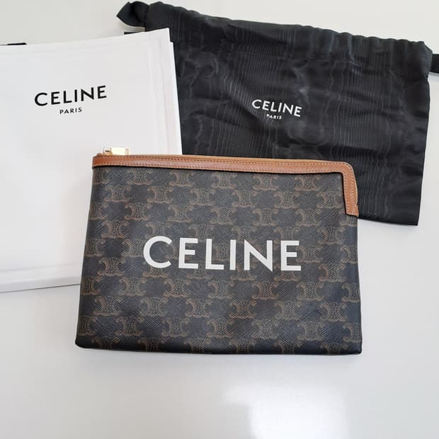 [100%/정품] 셀린느 트리옹프 캔버스 클러치,셀린느파우치,셀린느클러치