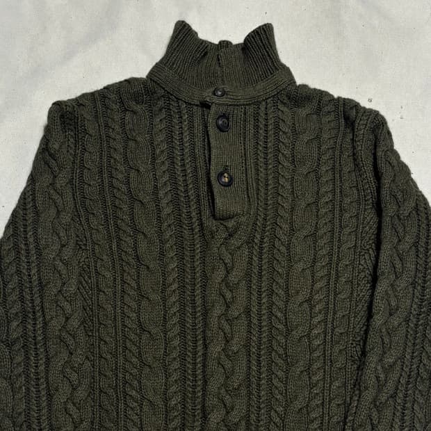 S 폴로랄프로렌 캐시미어 더플 버튼 니트