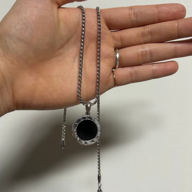 스틸 은 목걸이