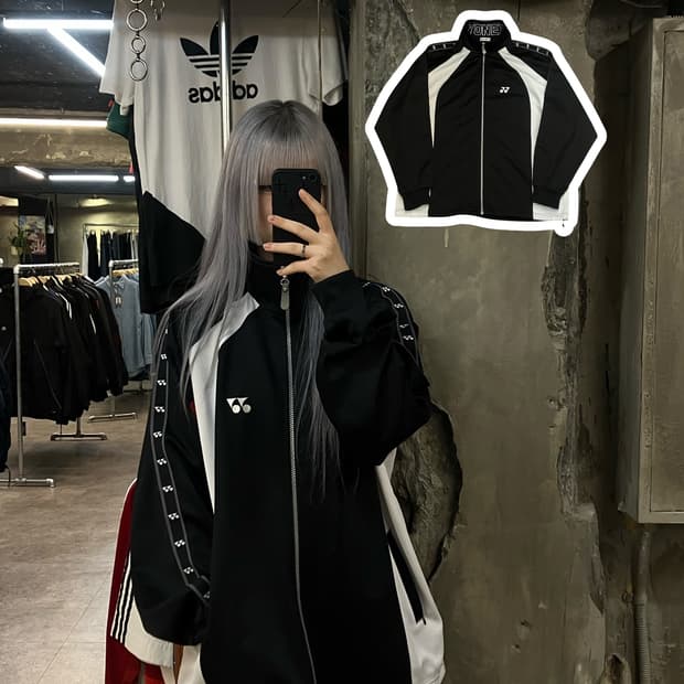 요넥스 오버핏 트랙탑 져지 블랙 XL  #csz2502