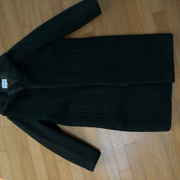 라코스테 후드 울 코트