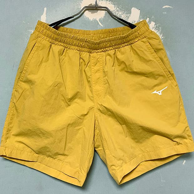 Mizuno 미즈노 4부 남자 우븐 하프팬츠 머스타드 옐로우 L 32