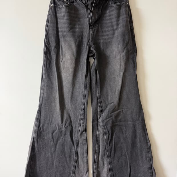 여자 흑청 부츠컷 팬츠 M