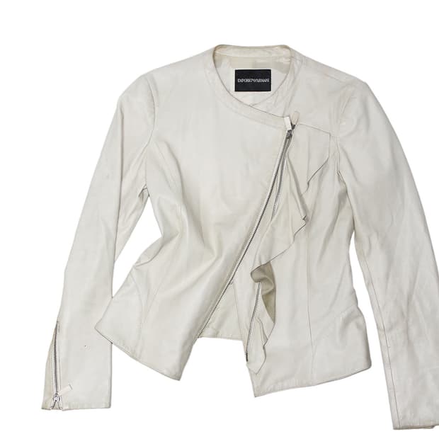 Emporio Armani 엠포리오아르마니 2WAY 램스킨 레더 자켓