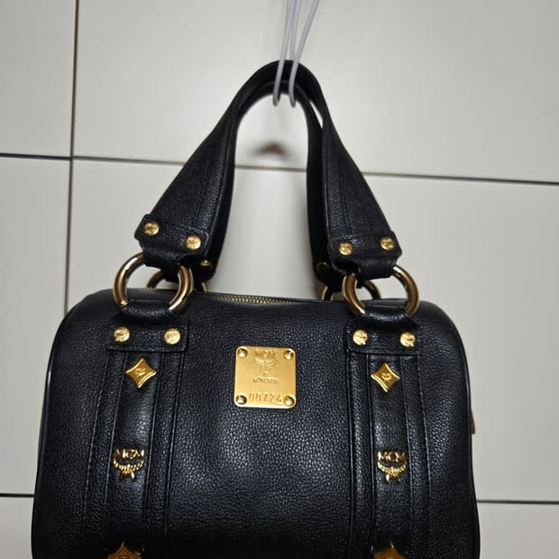 MCM 정품 미니 토트백 금장 보스턴백