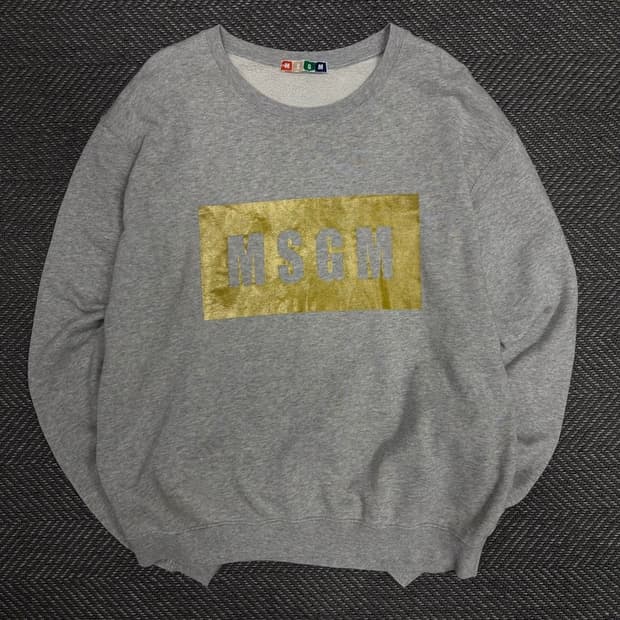 MSGM 박스로고 맨투맨 v0272