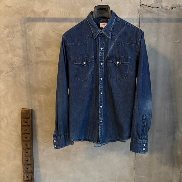 리바이스 웨스턴 데님 셔츠 슬림100