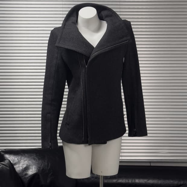 {Schlussel} Asymmetric High Neck Jacket 